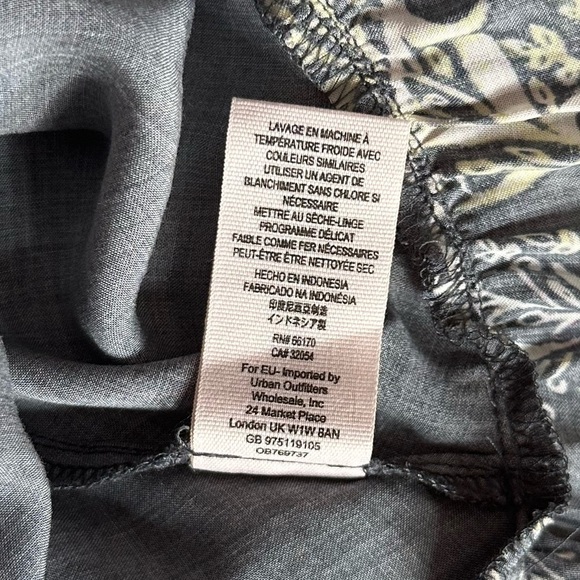 Free People Sunset Dreams Boho Printed Bell Sleeve Oversized Flowy Tunic Top S - Picture 12 of 12